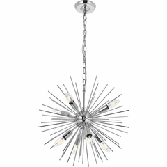 Living District Timber  8-LT Pendant - Chrome - LD5051D20C