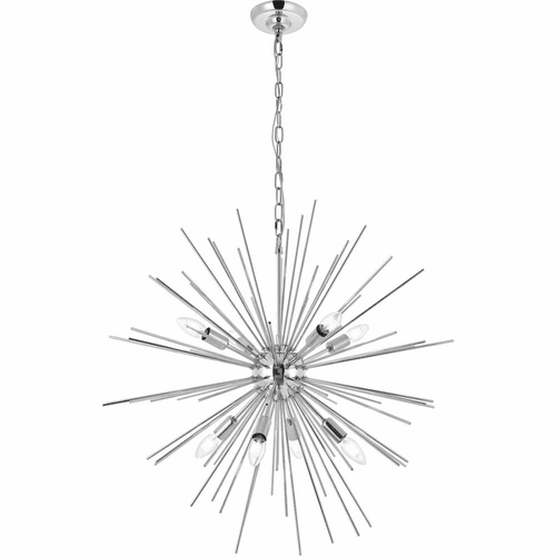 Living District Timber  8-LT Pendant - Chrome - LD5051D30C