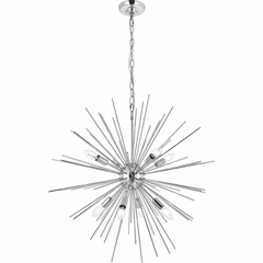 Living District Timber  8-LT Pendant - Chrome - LD5051D30C
