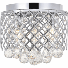 Living District Tully  3-LT Flush Mount - Chrome And Clear - LD5010F10C