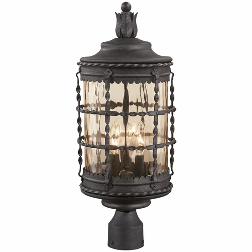 Mallorca 3-LT Post Mount - Spanish Iron - 8885-A39