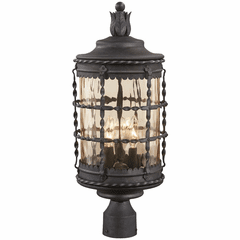 Mallorca 3-LT Post Mount - Spanish Iron - 8885-A39