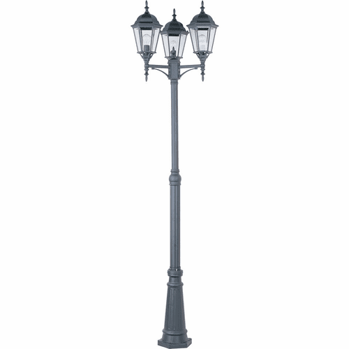 Maxim 3-LT Outdoor Pole/Post Lantern - Black - 1105BK