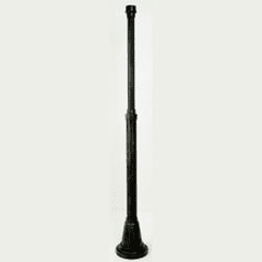 Maxim 84" Anchor Pole with Photo Cell - Black - 1092BK/PHC11