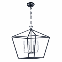 Maxim Abode 4-LT Single-Tier Chandelier - Textured Black - 25156TXBPN Maxim Abode 4-LT Single-Tier Chandelier - Textured Black - 25156TXBPN
