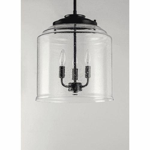 Maxim Acadia 3-Light Pendant - Black - 12273CDBK