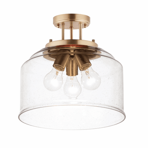 Maxim Acadia 3-Light Semi-Flush Mount - Heritage - 12271CDHR