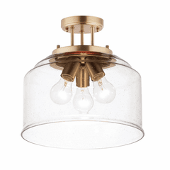 Maxim Acadia 3-Light Semi-Flush Mount - Heritage - 12271CDHR