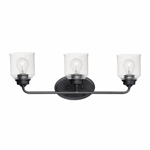 Maxim Acadia 3-LT Bath Vanity Light - Black - 12263CDBK