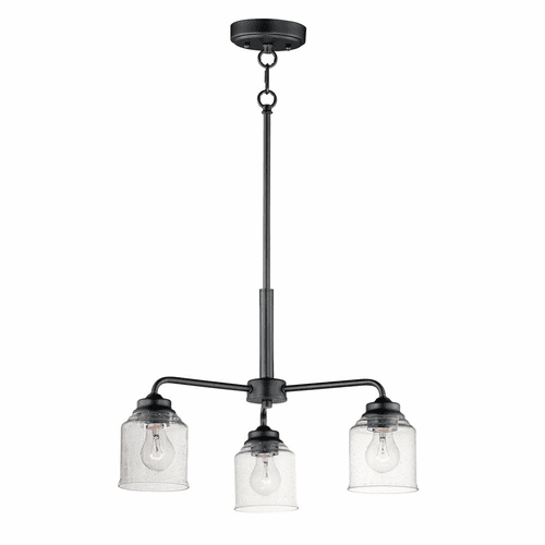 Maxim Acadia 3-LT Semi-FlushChandelier - Black - 12260CDBK