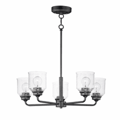 Maxim Acadia 5-LT Single-Tier Chandelier - Black - 12266CDBK
