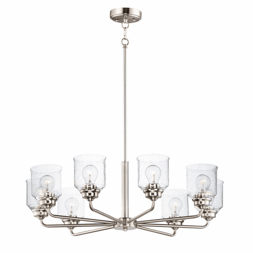 Maxim Acadia 8-LT Chandelier - Satin Nickel - 12268CDSN