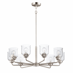 Maxim Acadia 8-LT Chandelier - Satin Nickel - 12268CDSN Maxim Acadia 8-LT Chandelier - Satin Nickel - 12268CDSN
