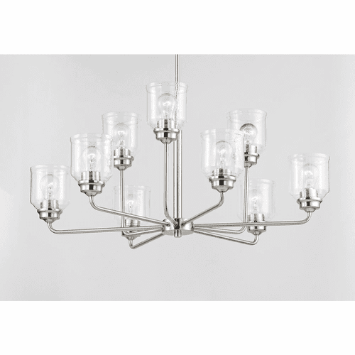 Maxim Acadia 9-Light Chandelier - Satin Nickel - 12277CDSN