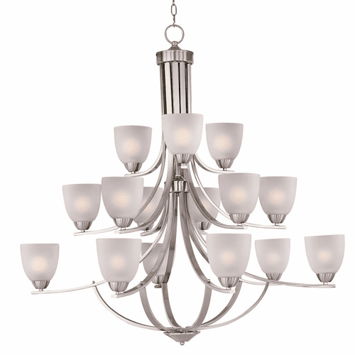 Maxim Axis 15-LT Multi-Tier Chandelier - Satin Nickel - 11228FTSN