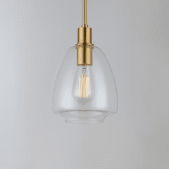 Maxim Babylon 1-Light Pendant - Satin Brass - 11112CLSBR