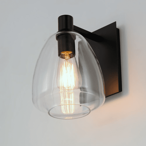 Maxim Babylon 1-Light Wall Sconce - Black - 11111CLBK