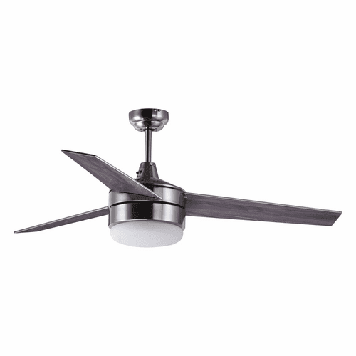 Maxim Basic-Max 52" Ceiling Fan w/2LT LED Wall Ctrl - Stn Nickel - 89909FTSNBK
