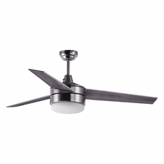 Maxim Basic-Max 52" Ceiling Fan w/2LT LED Wall Ctrl - Stn Nickel - 89909FTSNBK