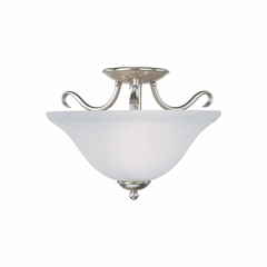 Maxim Basix 2-Light Semi-Flush Mount - Satin Nickel - 10120FTSN