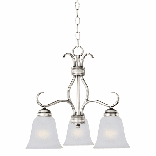 Maxim Basix 3-Light Chandelier - Satin Nickel - 10122FTSN