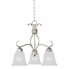 Maxim Basix 3-Light Chandelier - Satin Nickel - 10122FTSN