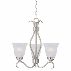 Maxim Basix 3-Light Chandelier - Satin Nickel - 10123FTSN