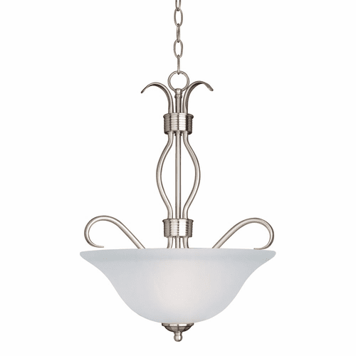 Maxim Basix 3-Light Invert Bowl Pendant - Satin Nickel - 10121FTSN
