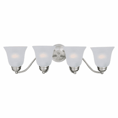 Maxim Basix 4-Light Bath Vanity - Satin Nickel - 2123FTSN Maxim Basix 4-Light Bath Vanity - Satin Nickel - 2123FTSN