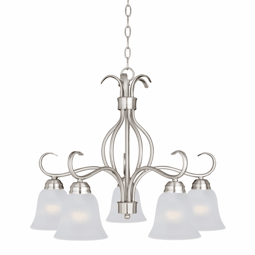 Maxim Basix 5-Light Chandelier - Satin Nickel - 10124FTSN