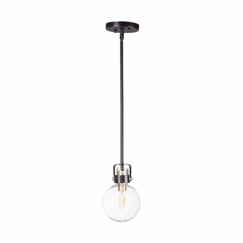 Maxim Bauhaus 1-LT Mini Pendant - Bronze / Satin Brass - 90510CLBZSBR