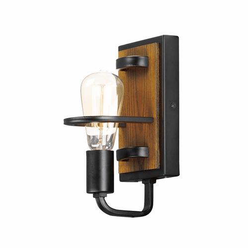 Maxim Black Forest 1-LT Wall Sconce - Black / Ashbury - 10301BKASB