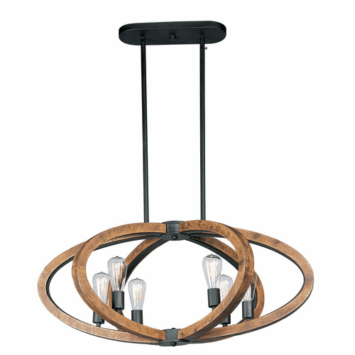 Maxim Bodega Bay 6-LT Pendant - Anthracite - 20915APAR