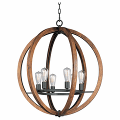Maxim Bodega Bay 6-LT Single-Tier Chandelier - Anthracite - 20918APAR