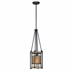 Maxim Boundry 1-LT Pendant - Black / Barn Wood / Antique Brass - 27563BKBWAB