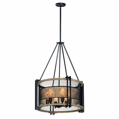 Maxim Boundry 6-LT Chandelier - Black / Barn Wood / Antique Brass - 27565BKBWAB Maxim Boundry 6-LT Chandelier - Black / Barn Wood / Antique Brass - 27565BKBWAB