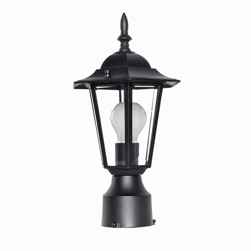 Maxim Builder Cast 1-LT Outdoor Pole/Post Lantern - Black - 3001CLBK