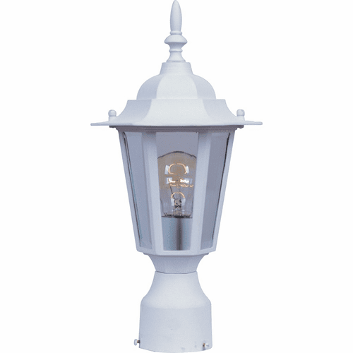 Maxim Builder Cast 1-LT Outdoor Pole/Post Lantern - White - 3001CLWT