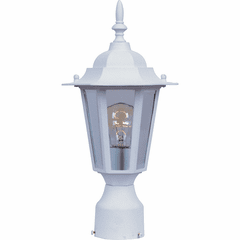 Maxim Builder Cast 1-LT Outdoor Pole/Post Lantern - White - 3001CLWT