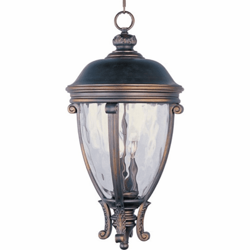 Maxim Camden VX 3-LT Outdoor Hanging Lantern - Golden Bronze - 41429WGGO