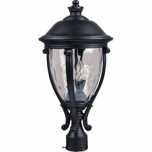 Maxim Camden VX 3-LT Outdoor Pole/Post Lantern - Black - 41421WGBK