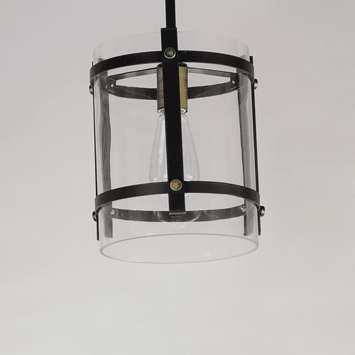 Maxim Capitol 1-Light Pendant - Black / Antique Brass - 2649BKAB