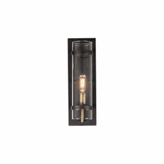 Maxim Capitol 1-Light Wall Sconce - Black / Antique Brass - 2640BKAB