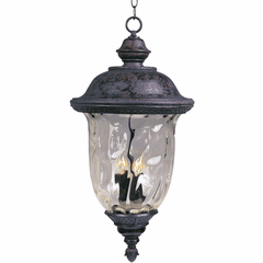 Maxim Carriage House DC 3-LT Outdoor Hanging Lantern - Oriental Bronze - 3427WGOB Maxim Carriage House DC 3-LT Outdoor Hanging Lantern - Oriental Bronze - 3427WGOB
