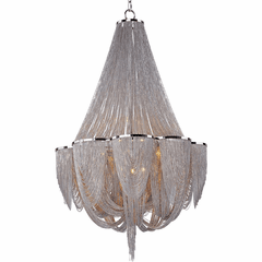 Maxim Chantilly 12-LT Single-Tier Chandelier - Polished Nickel - 21466NKPN