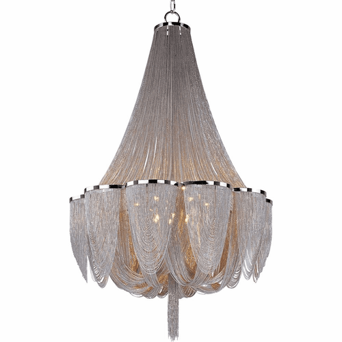 Maxim Chantilly 14-LT Chandelier - Polished Nickel - 21467NKPN