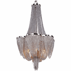 Maxim Chantilly 6-LT Single-Tier Chandelier - Polished Nickel - 21464NKPN