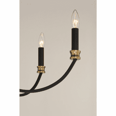 Maxim Charlton 5-Light Chandelier - Black / Antique Brass - 11375BKAB
