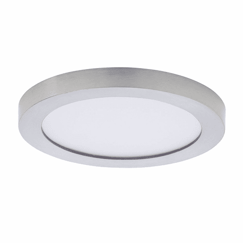 Maxim Chip 5" 12W 1-Light Round LED Flush Mount - Satin Nickel - 57690WTSN