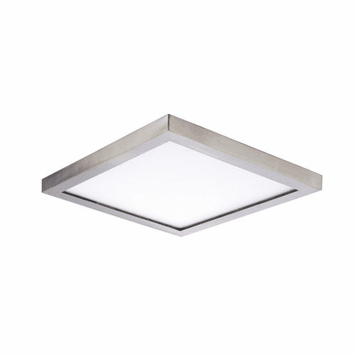 Maxim Chip 5" 12W 1-Light Square LED Flush Mount - Satin Nickel - 57695WTSN
